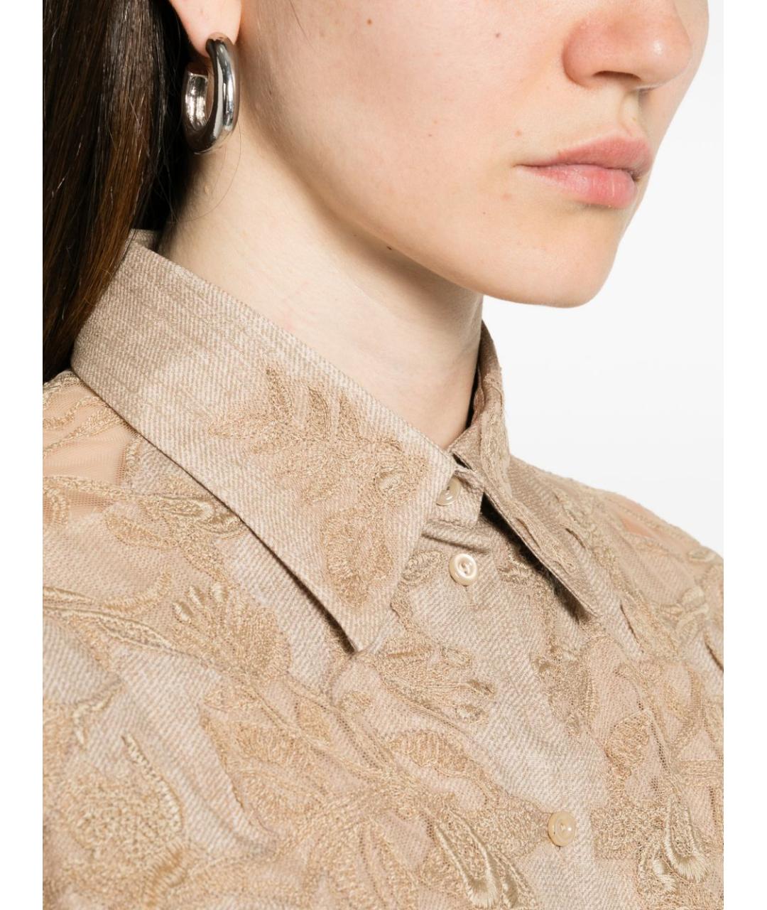 ERMANNO SCERVINO Коричневая рубашка, фото 4