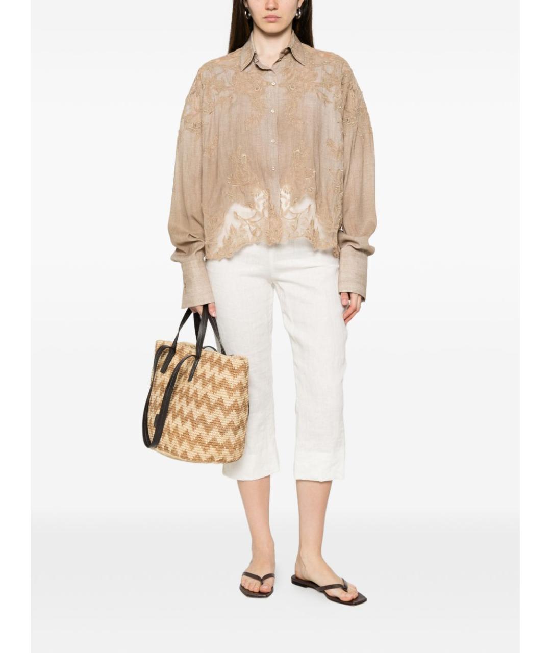 ERMANNO SCERVINO Коричневая рубашка, фото 5