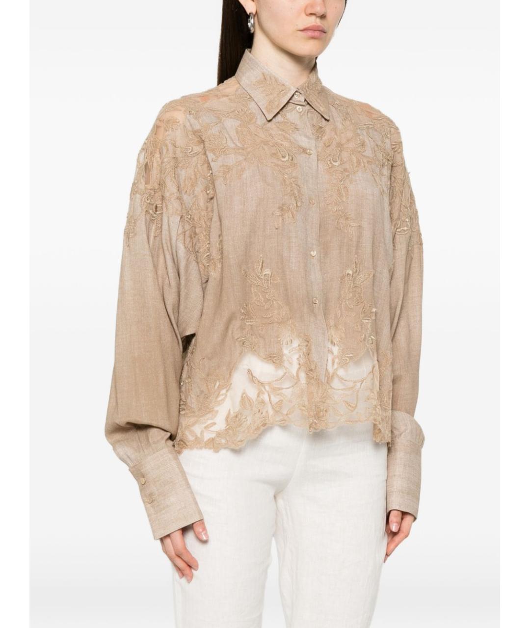 ERMANNO SCERVINO Коричневая рубашка, фото 2