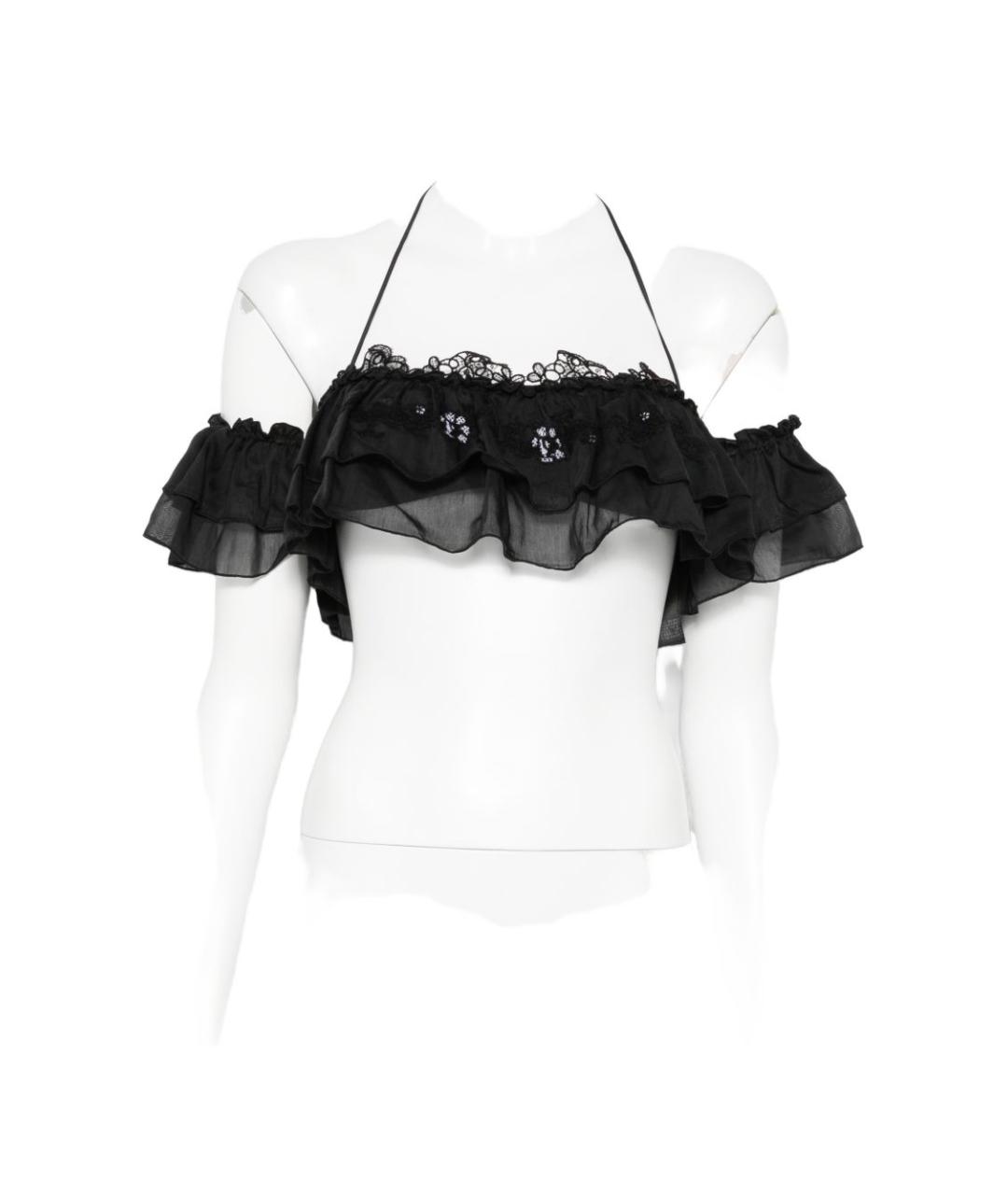 ERMANNO SCERVINO Черная хлопковая майка, фото 1