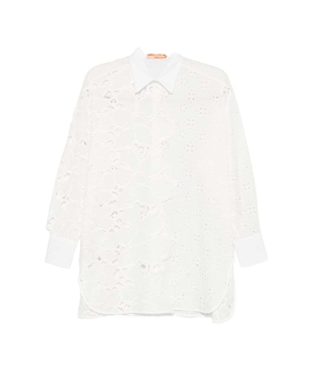 ERMANNO SCERVINO Белая хлопковая рубашка, фото 1