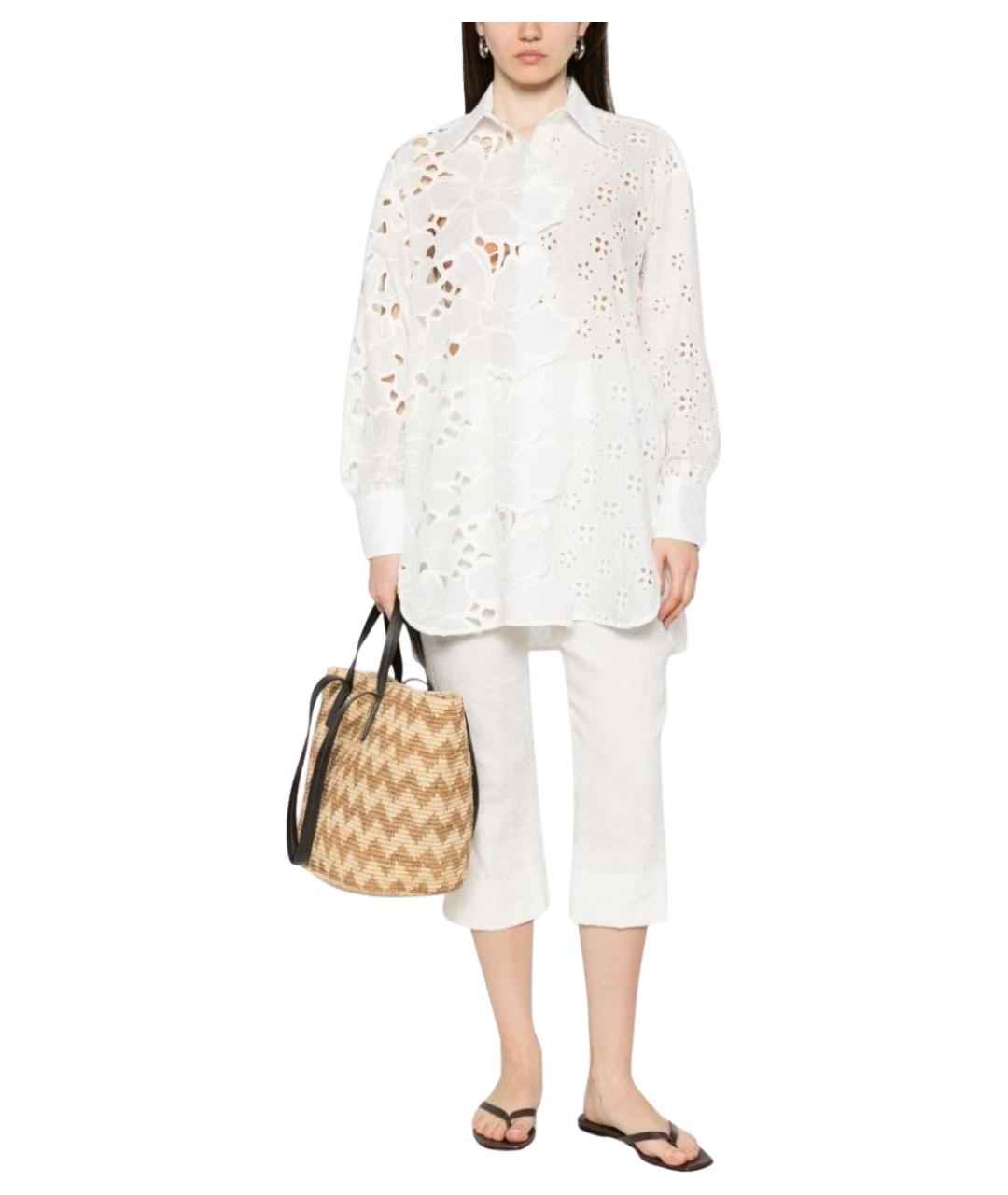 ERMANNO SCERVINO Белая хлопковая рубашка, фото 3