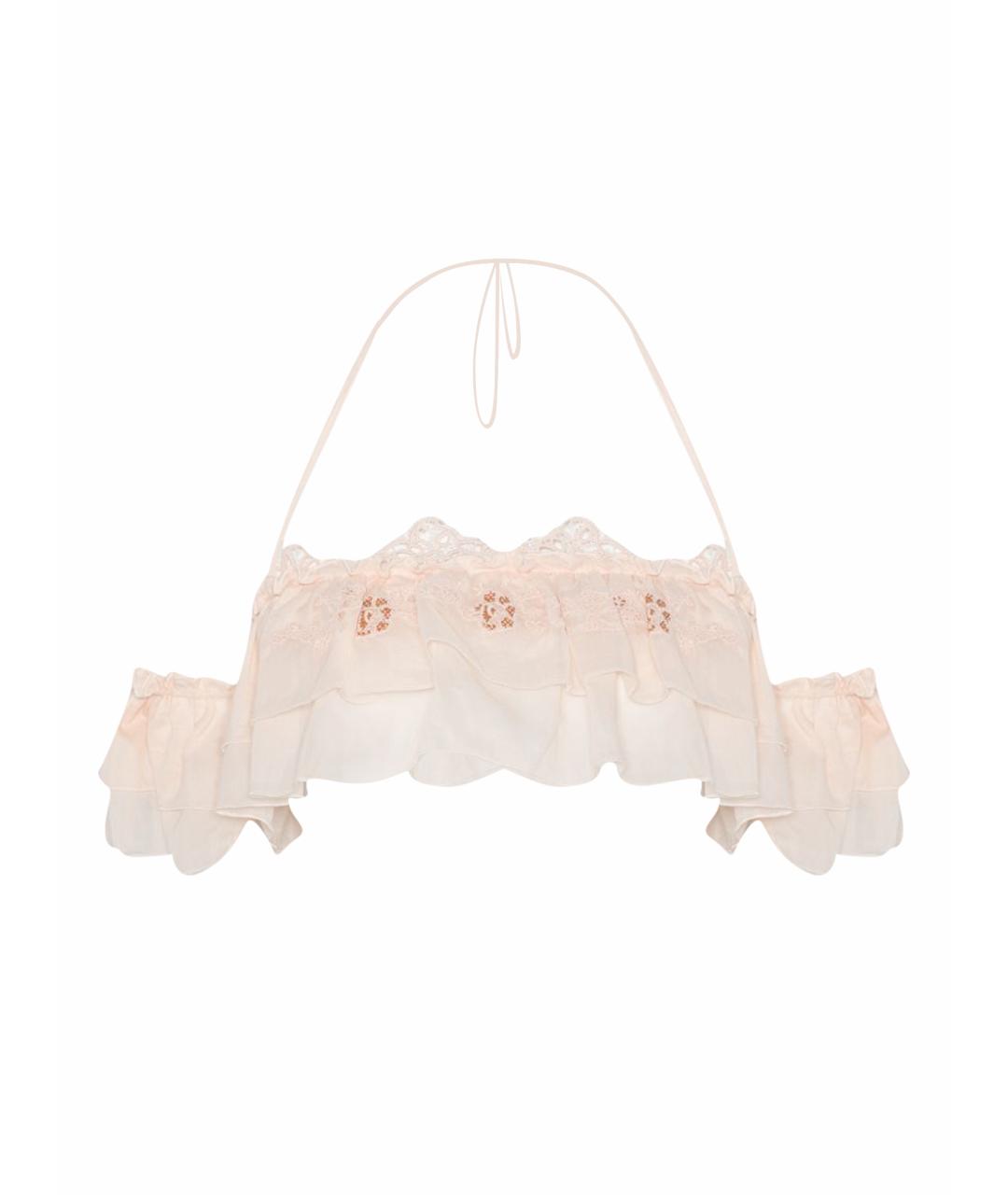 ERMANNO SCERVINO Розовая хлопковая майка, фото 1