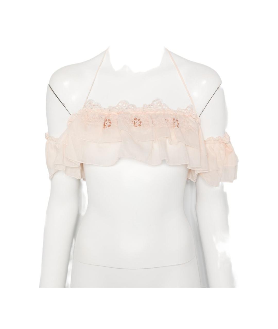 ERMANNO SCERVINO Розовая хлопковая майка, фото 6