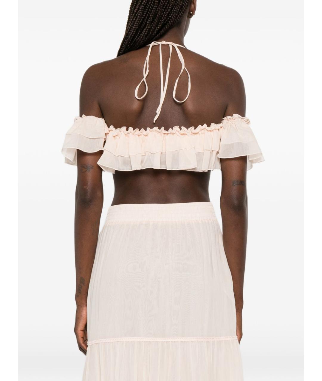 ERMANNO SCERVINO Розовая хлопковая майка, фото 3