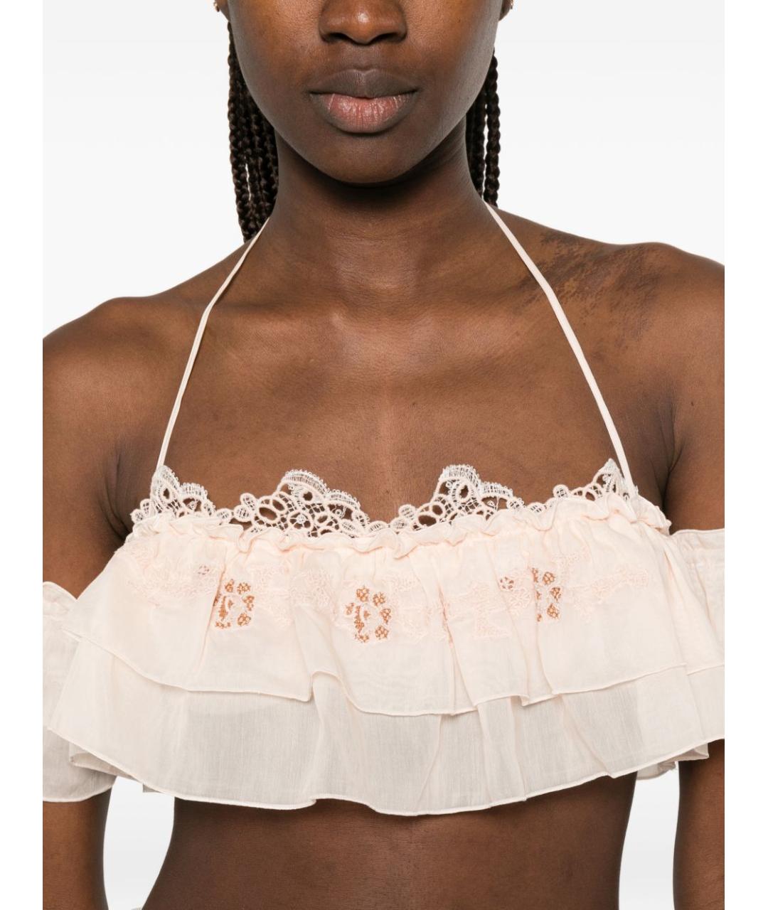 ERMANNO SCERVINO Розовая хлопковая майка, фото 2