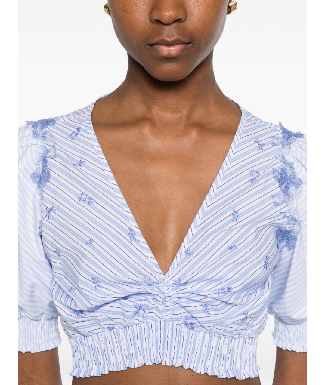 ERMANNO SCERVINO Голубая майка, фото 3