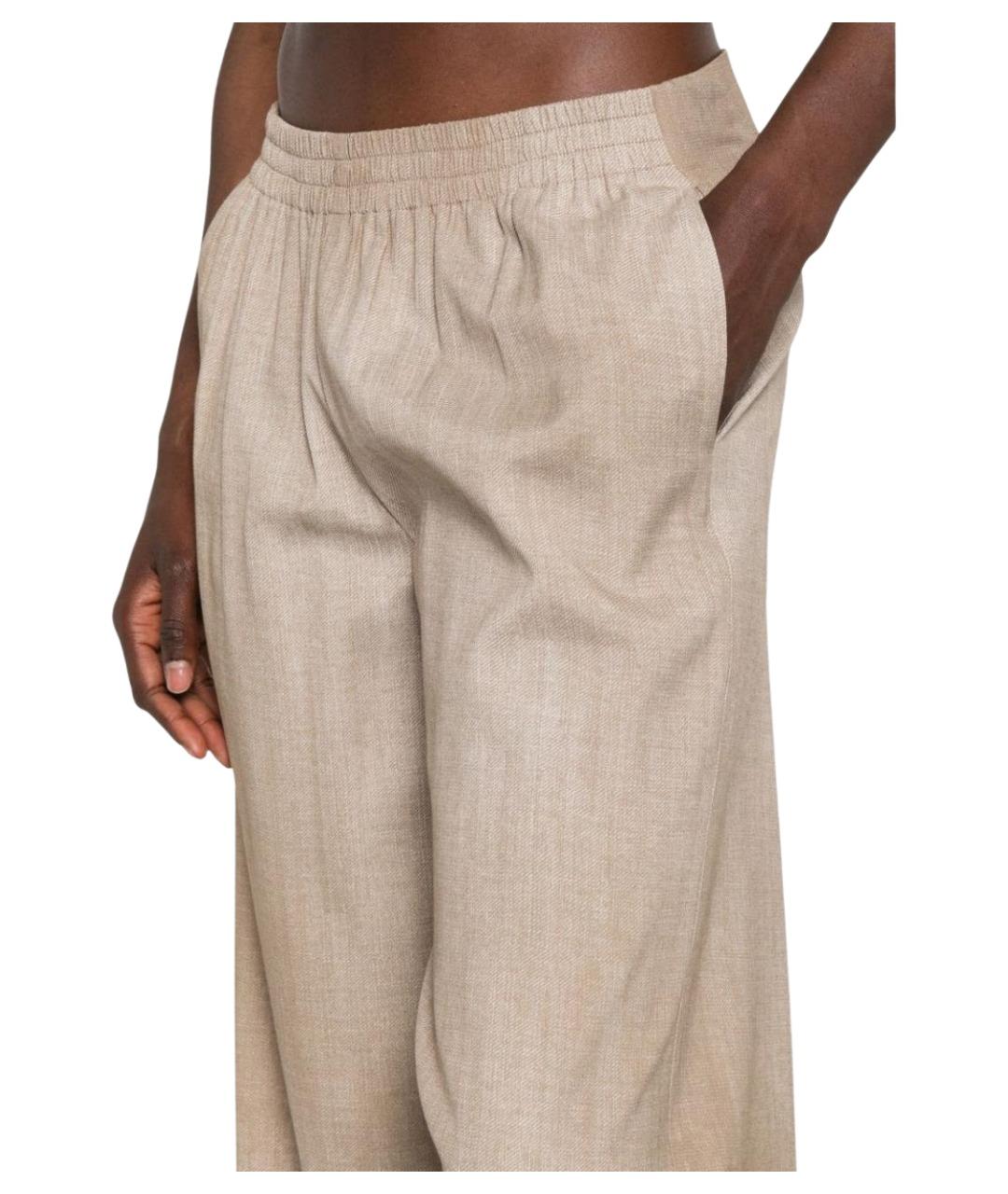 ERMANNO SCERVINO Бежевые прямые брюки, фото 2