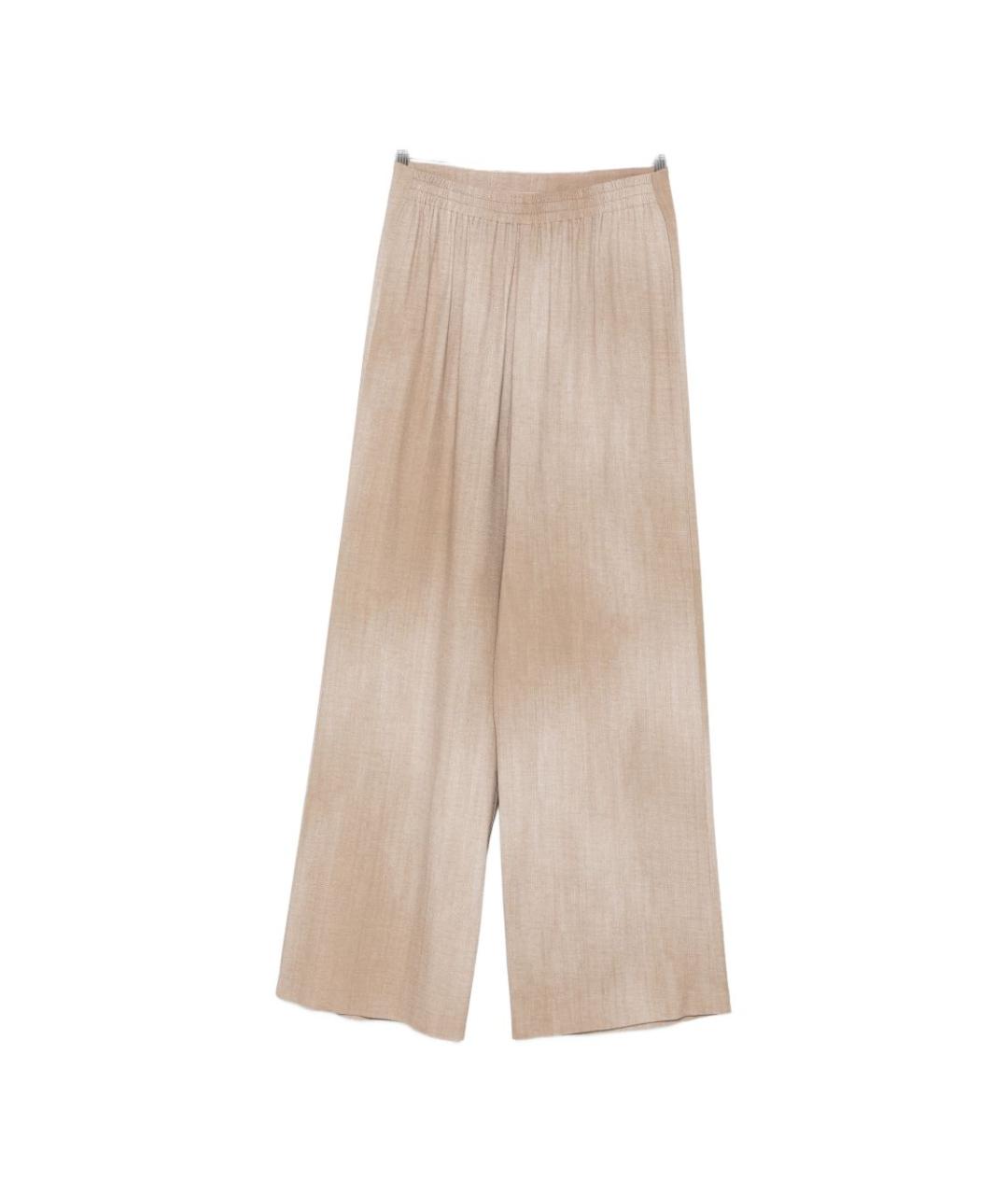 ERMANNO SCERVINO Бежевые прямые брюки, фото 1