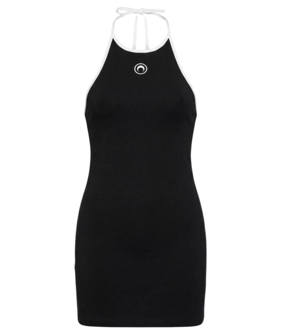 MARINE SERRE Черное хлопковое повседневное платье, фото 1