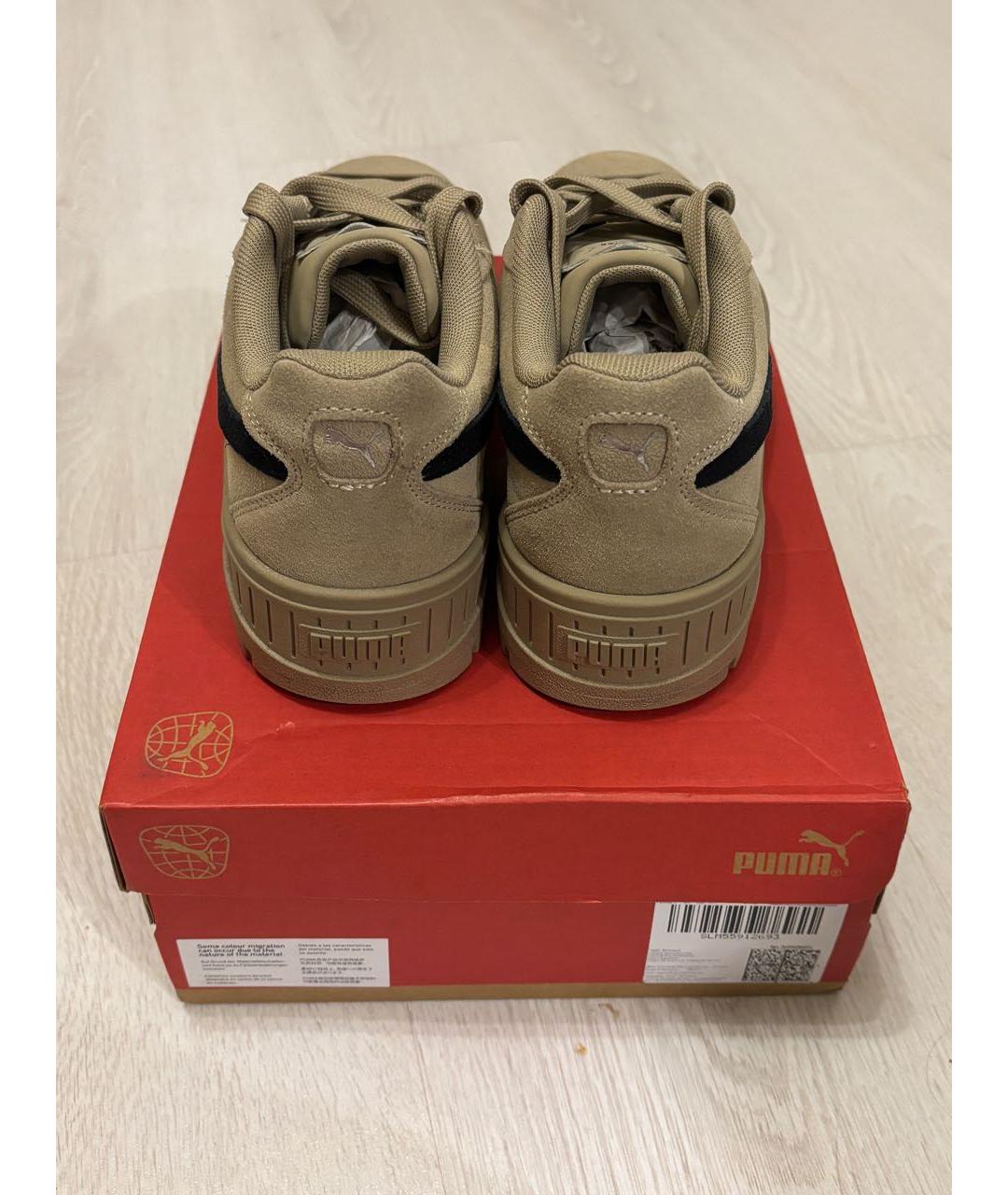 PUMA Коричневые замшевые кеды, фото 4