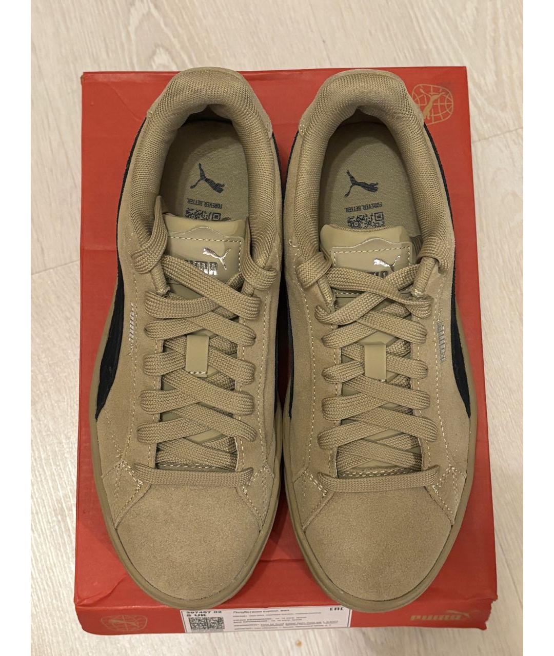 PUMA Коричневые замшевые кеды, фото 3