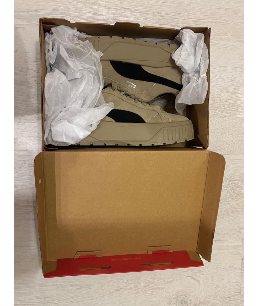 PUMA Коричневые замшевые кеды, фото 5