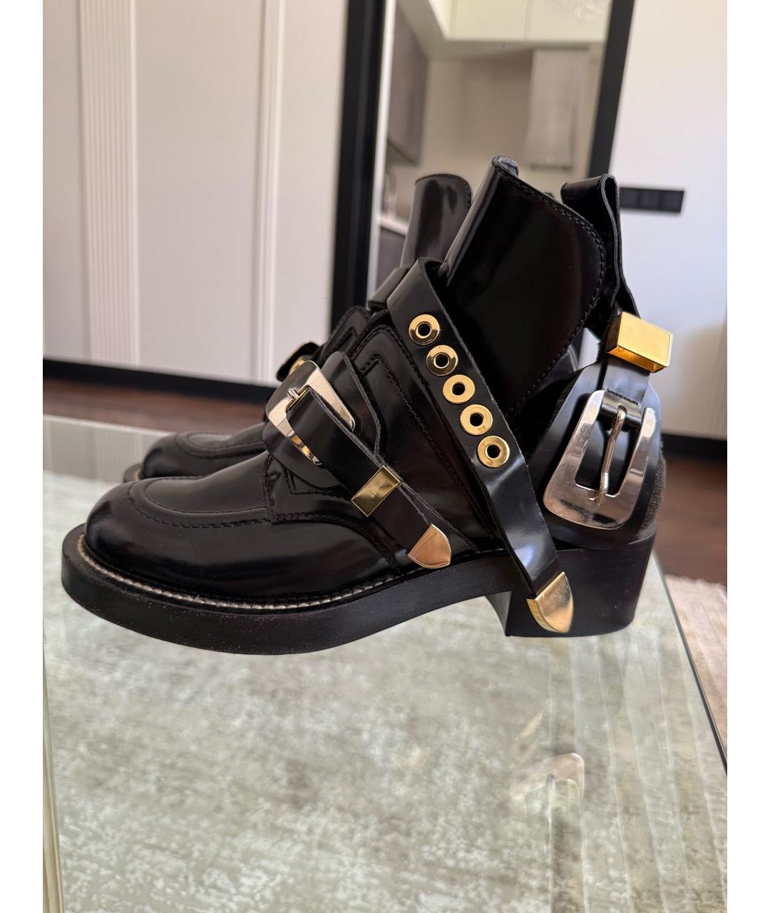BALENCIAGA Черные ботинки из лакированной кожи, фото 7