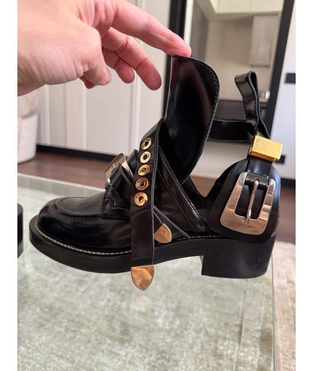 BALENCIAGA Черные ботинки из лакированной кожи, фото 6