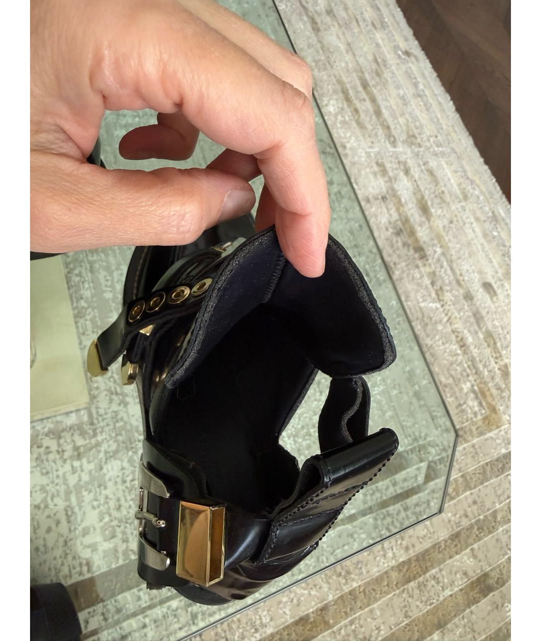 BALENCIAGA Черные ботинки из лакированной кожи, фото 3