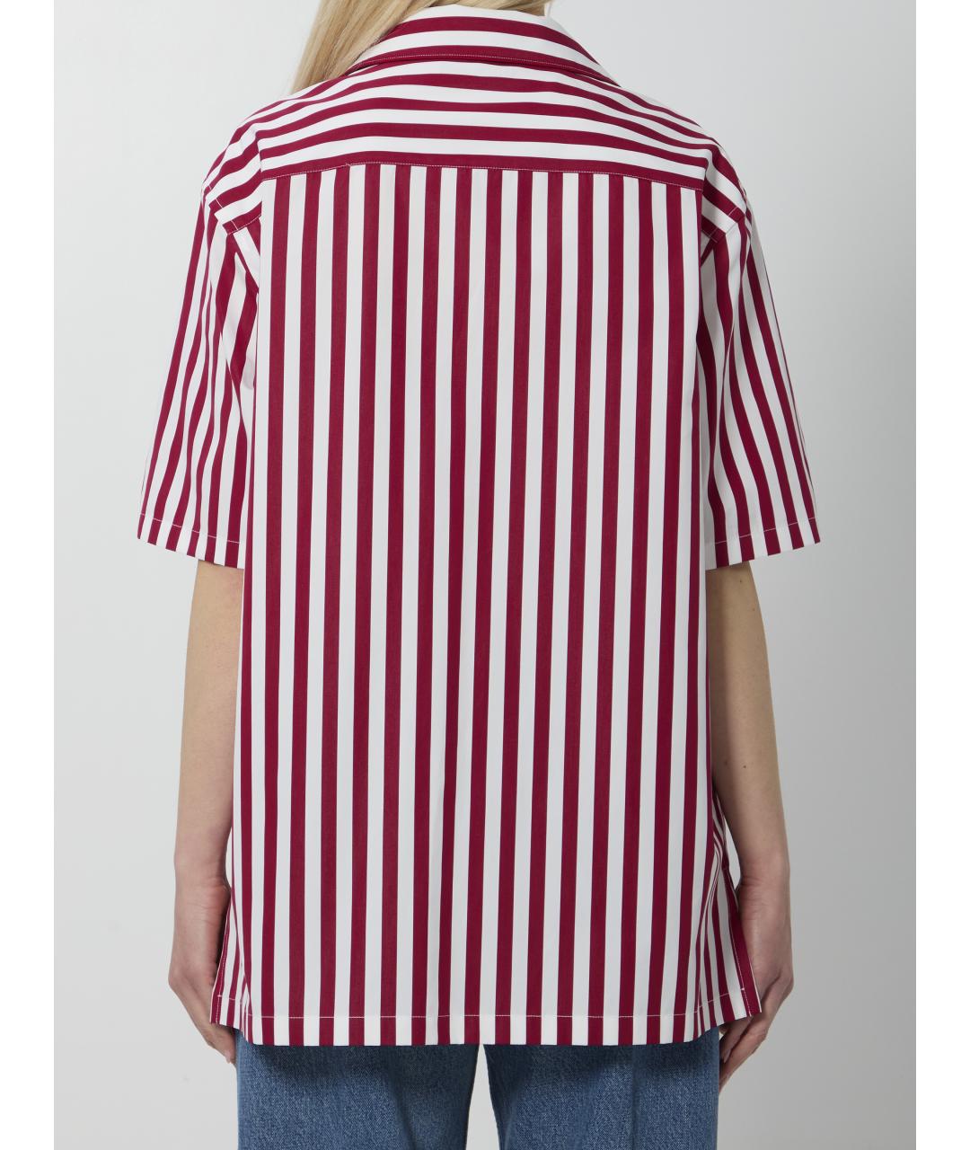 DOLCE&GABBANA Бордовая хлопковая рубашка, фото 4