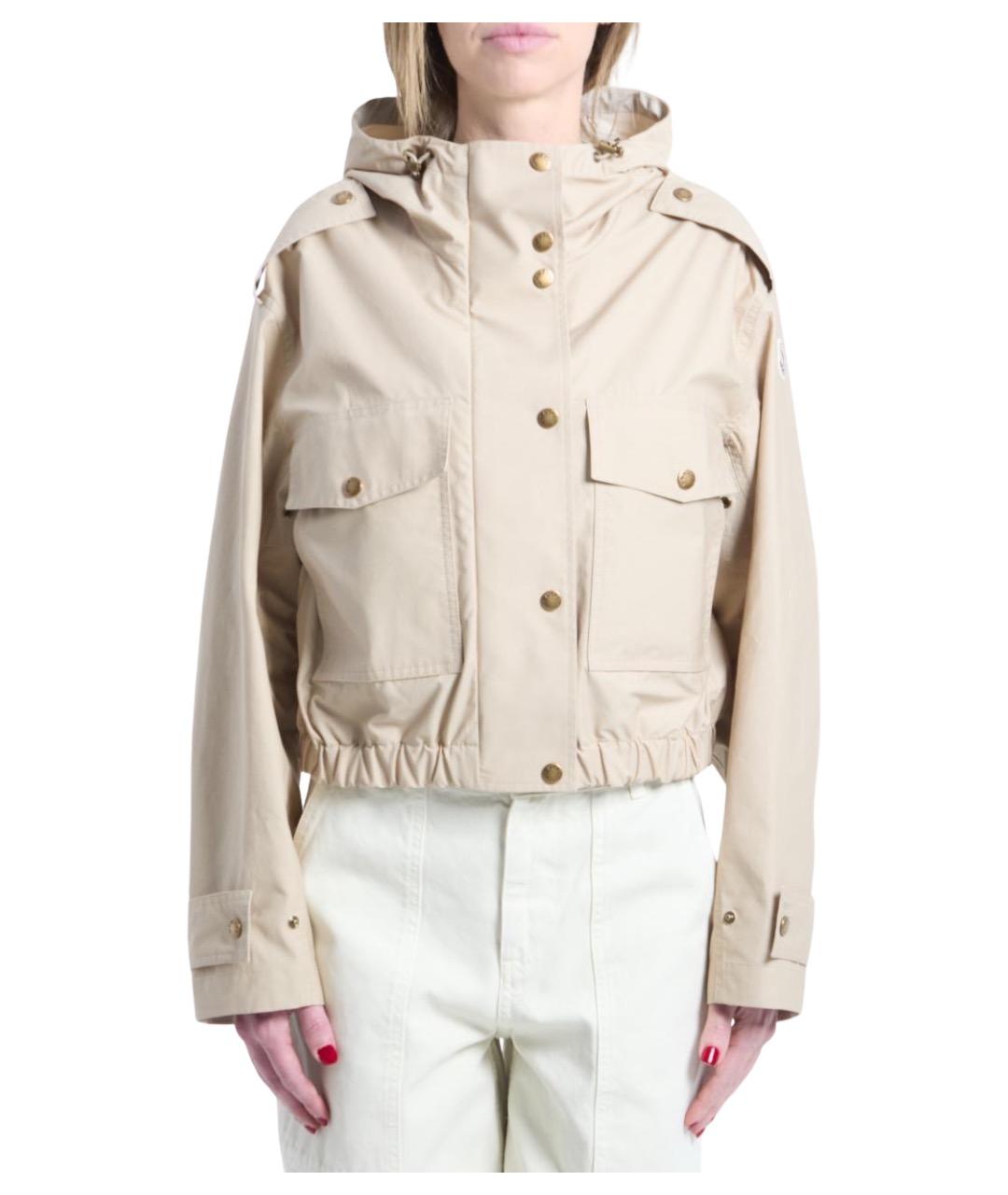 MONCLER Бежевая хлопковая куртка, фото 1