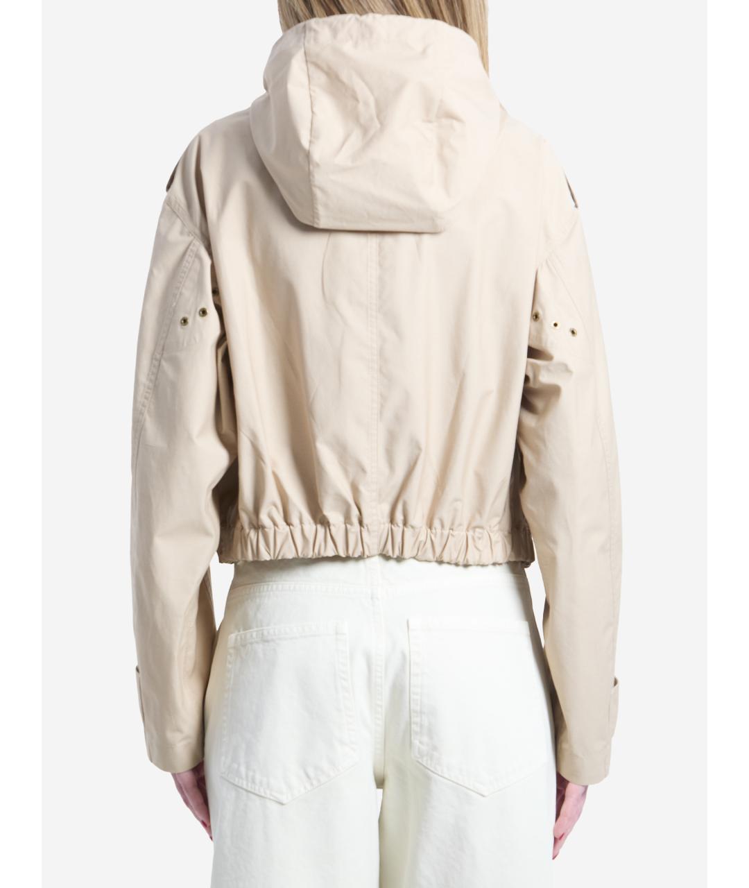 MONCLER Бежевая хлопковая куртка, фото 2