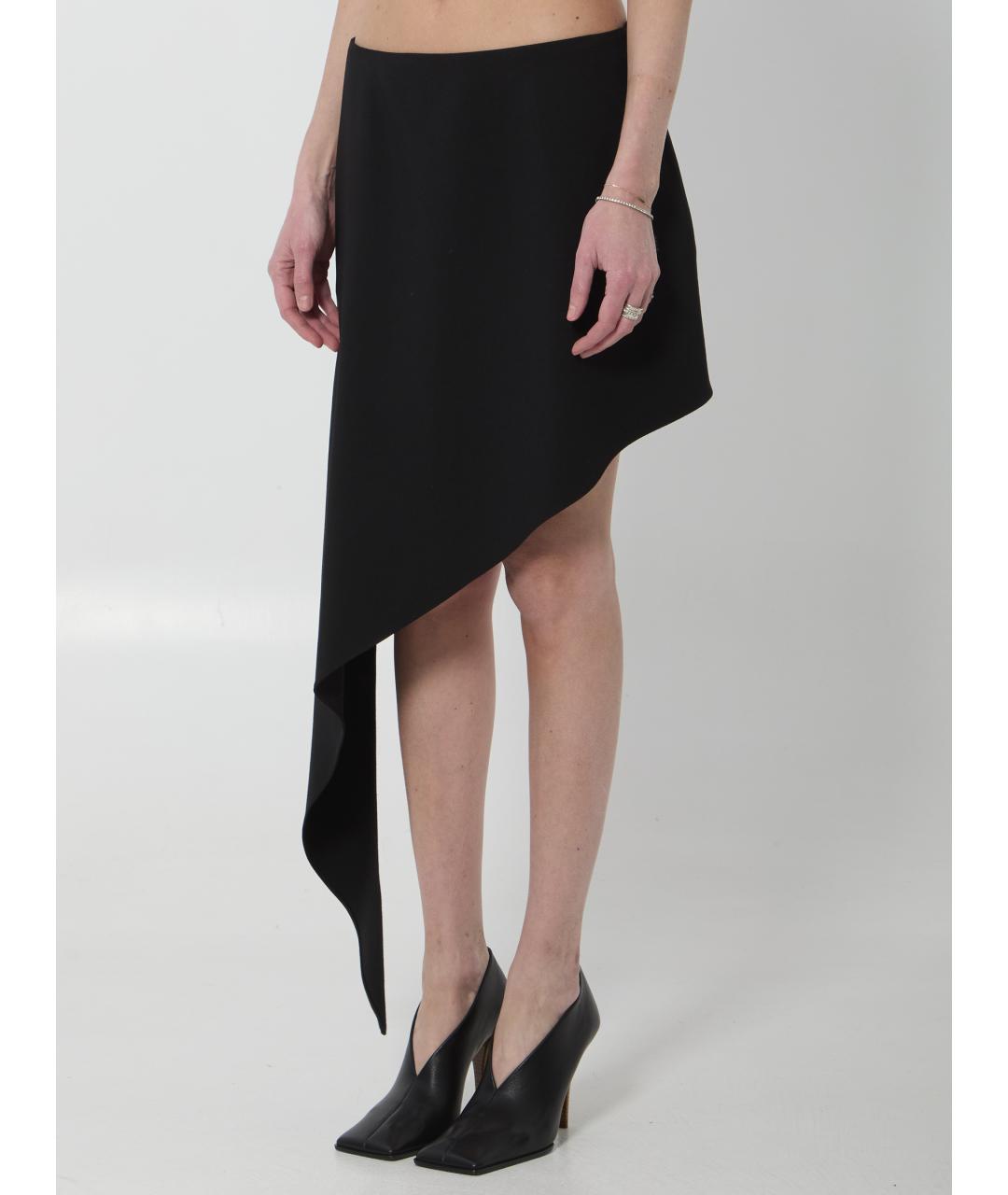 ALAIA Черная шерстяная юбка мини, фото 2