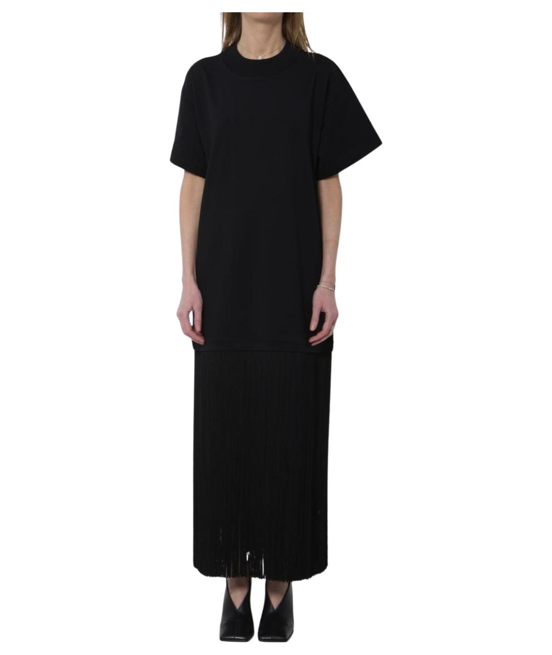 ALAIA Черное хлопковое повседневное платье, фото 1