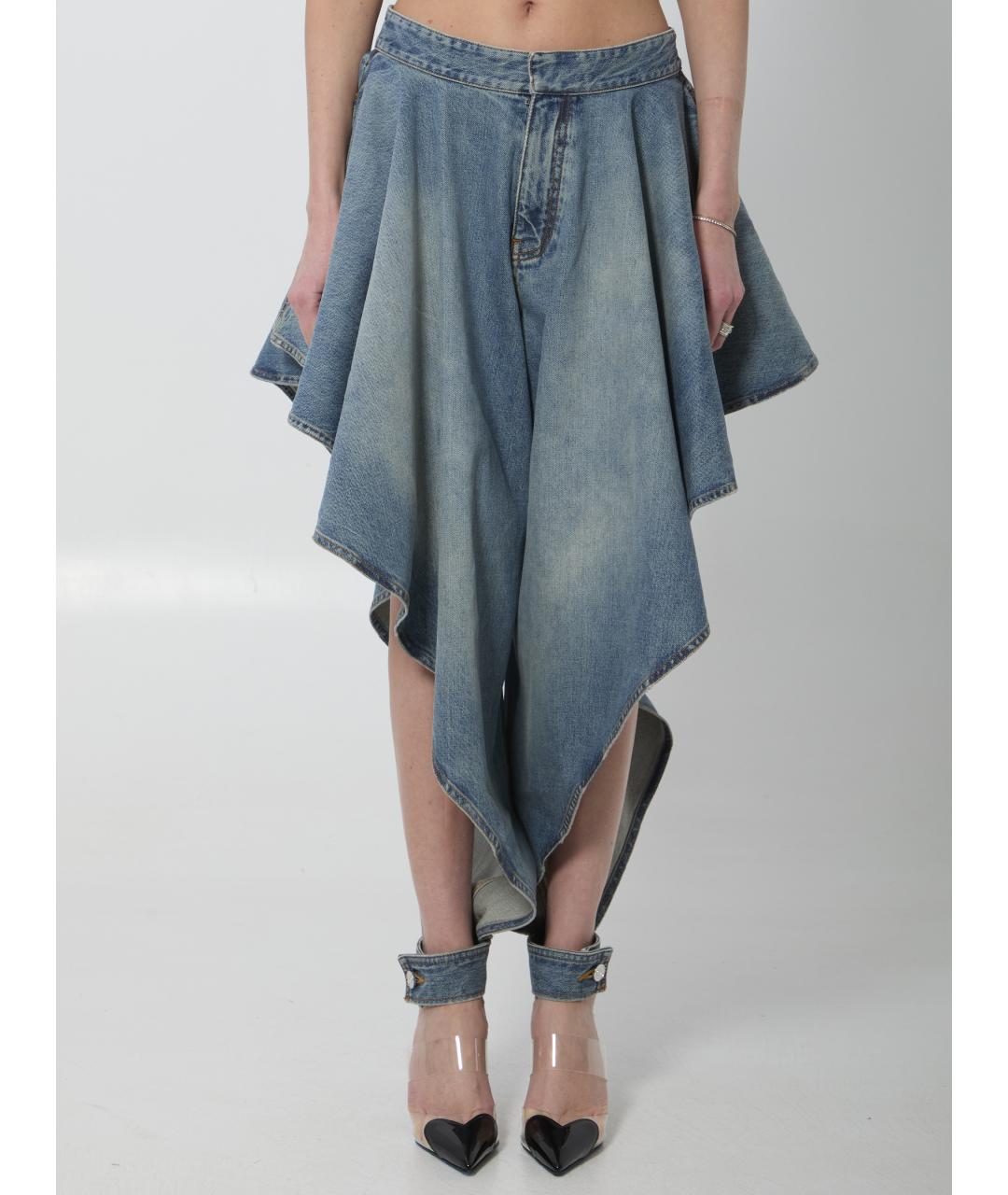 ALAIA Голубые хлопковые прямые джинсы, фото 5