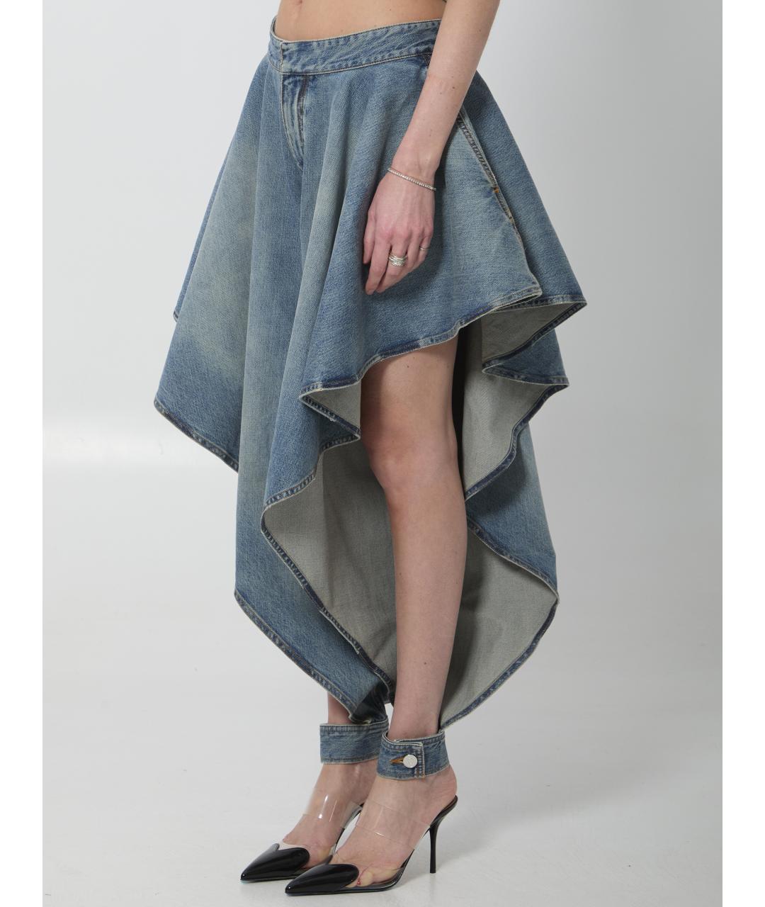 ALAIA Голубые хлопковые прямые джинсы, фото 2