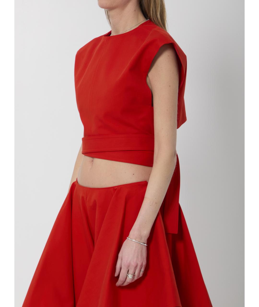 ALAIA Красная хлопковая футболка, фото 2