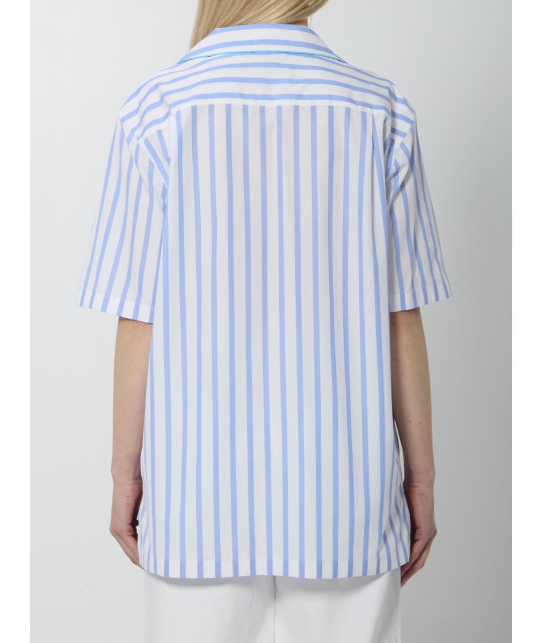 DOLCE&GABBANA Голубая хлопковая рубашка, фото 4