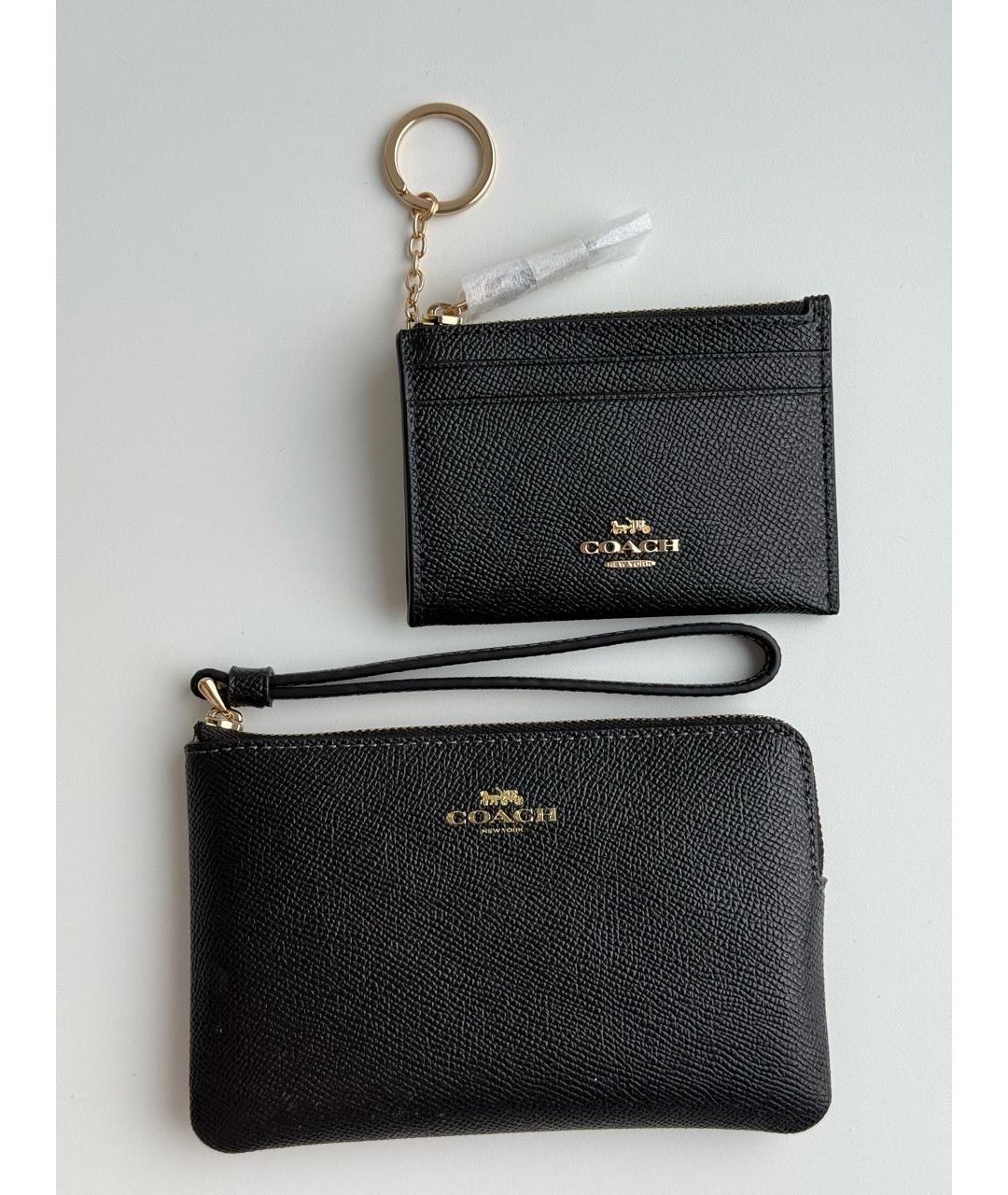 COACH Черный кожаный кардхолдер, фото 9