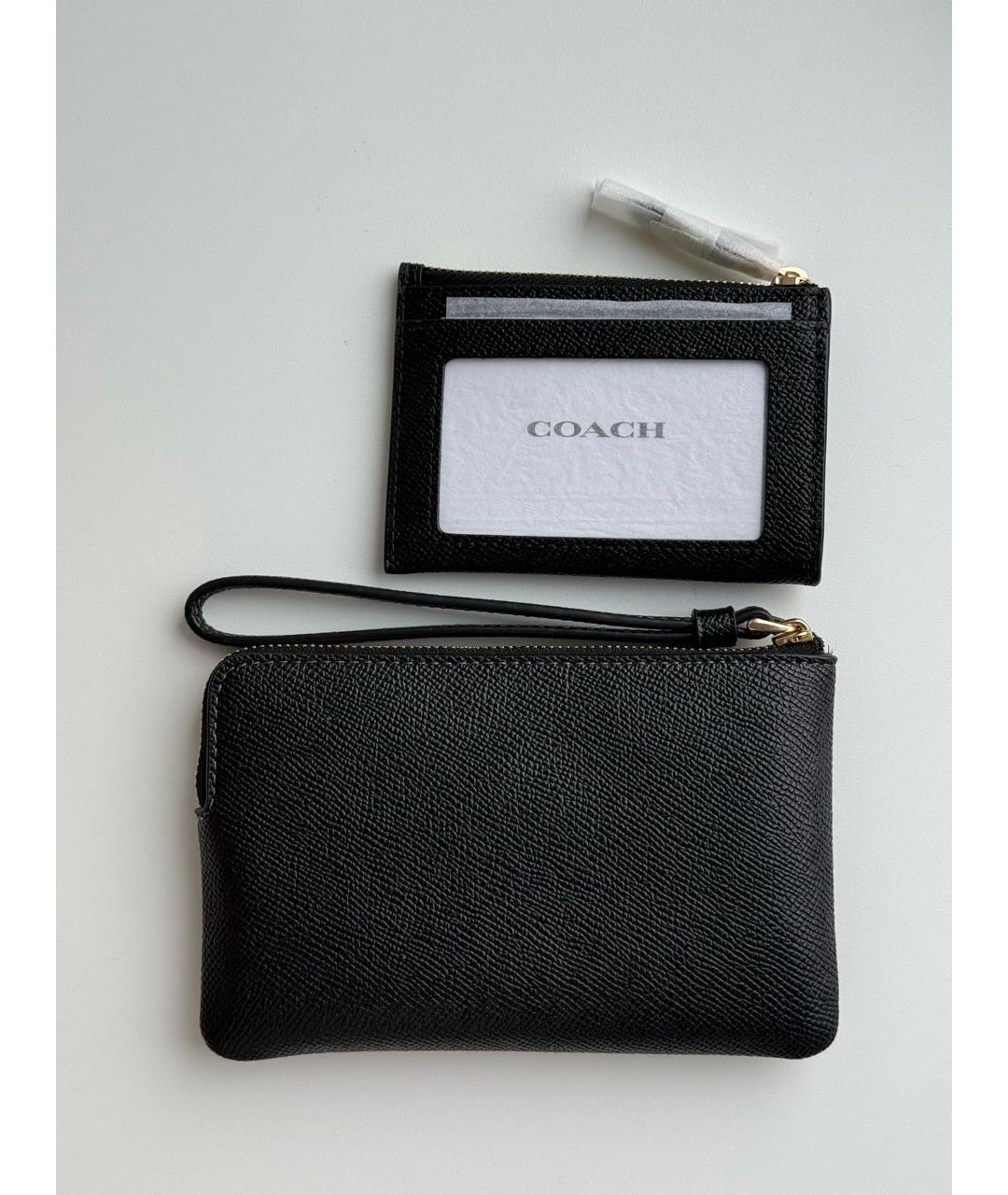 COACH Черный кожаный кардхолдер, фото 3