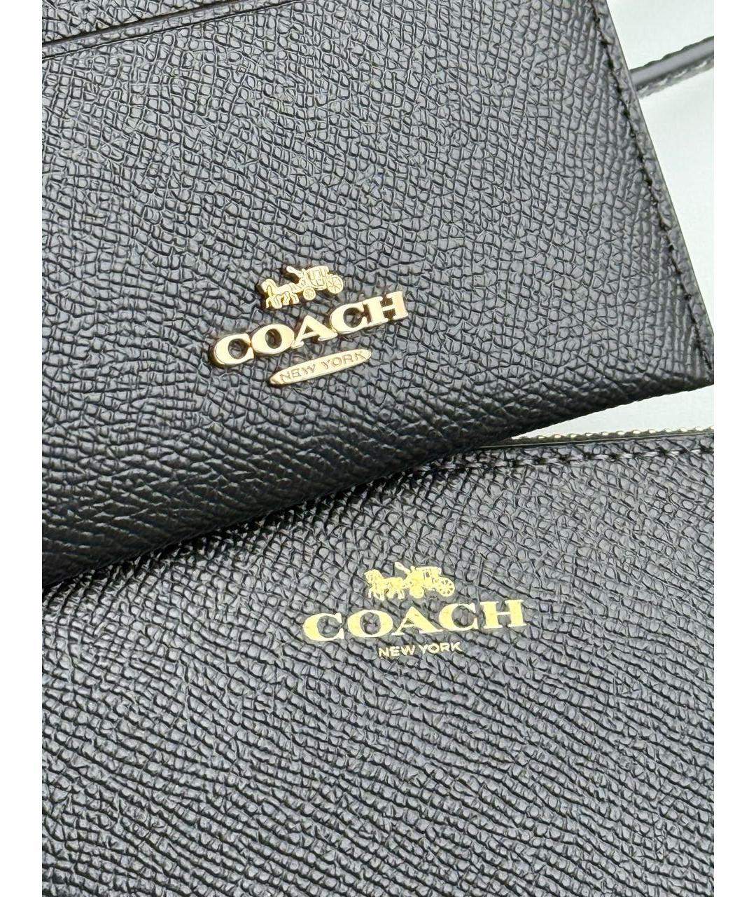 COACH Черный кожаный кардхолдер, фото 2