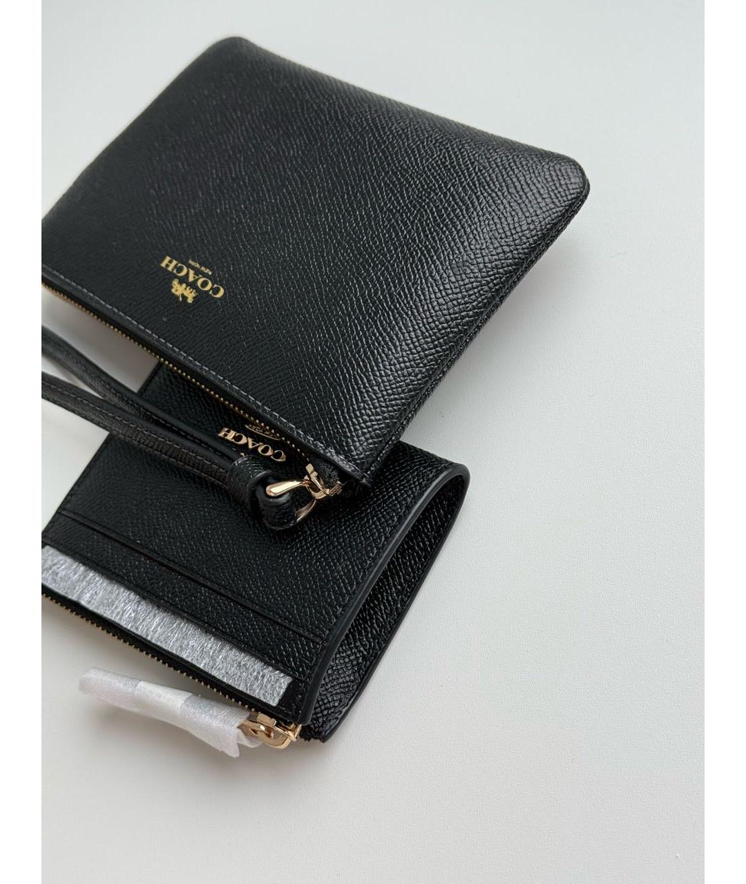 COACH Черный кожаный кардхолдер, фото 7