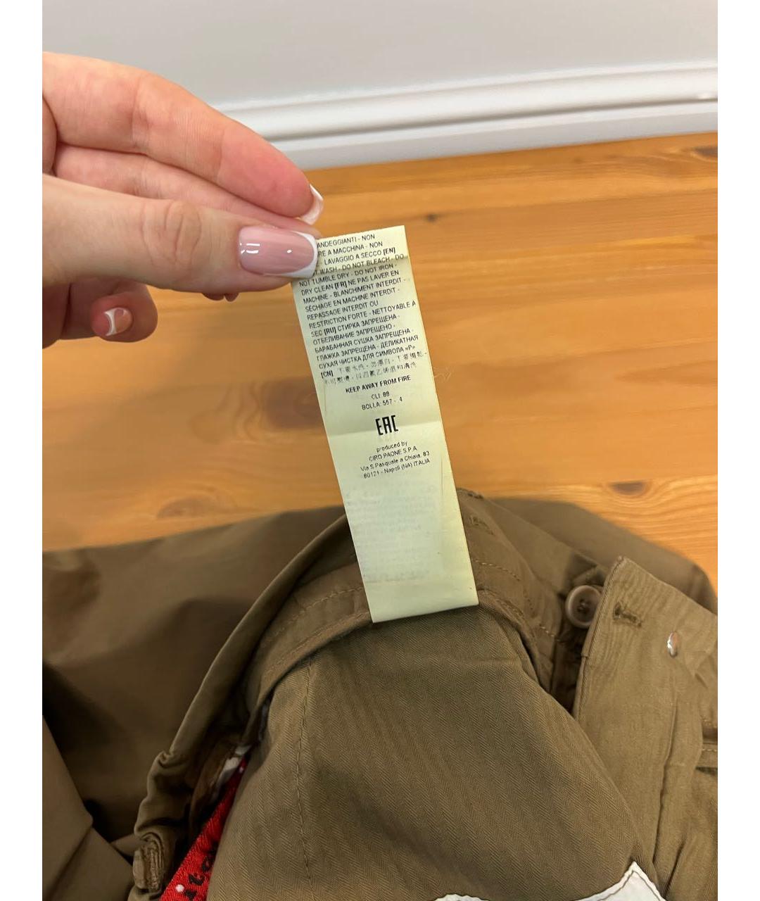 KITON Коричневые хлопковые повседневные брюки, фото 6