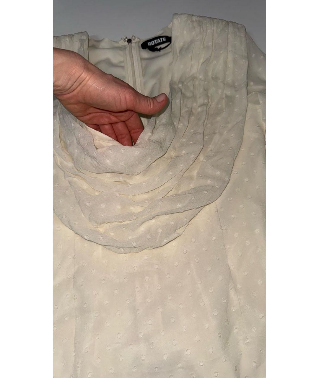 ROTATE Бежевое коктейльное платье, фото 4
