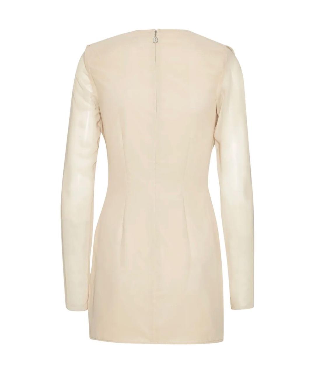 ROTATE Бежевое коктейльное платье, фото 2