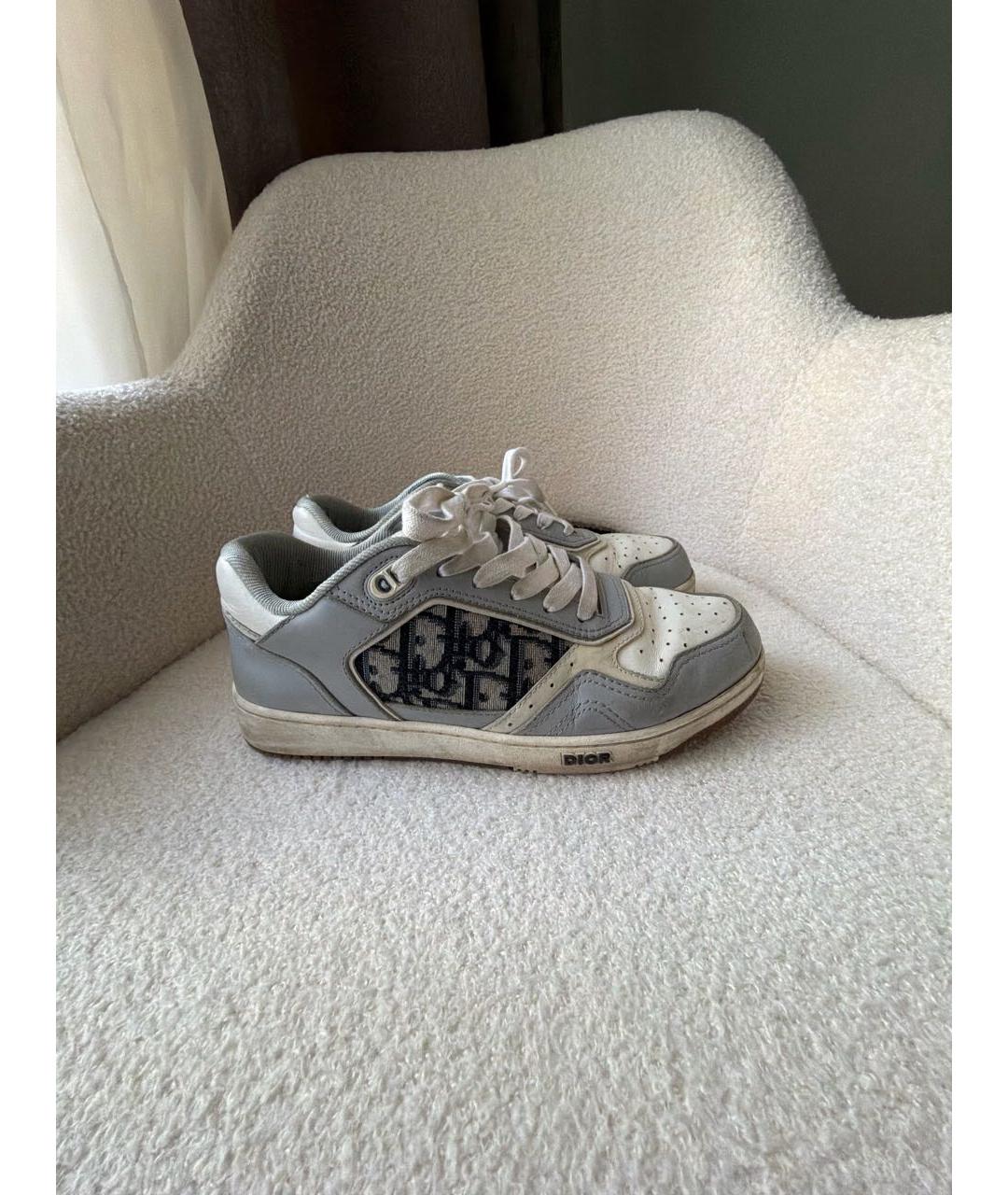 CHRISTIAN DIOR Серые кожаные кроссовки, фото 5