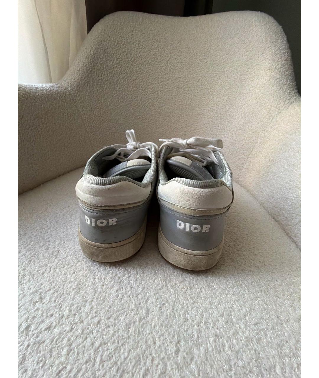 CHRISTIAN DIOR Серые кожаные кроссовки, фото 4