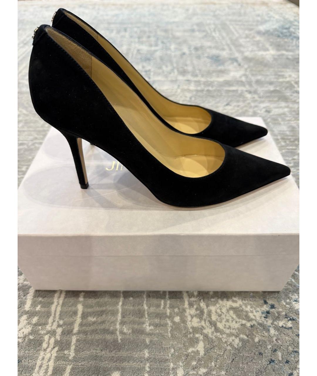 JIMMY CHOO Черные замшевые туфли, фото 6