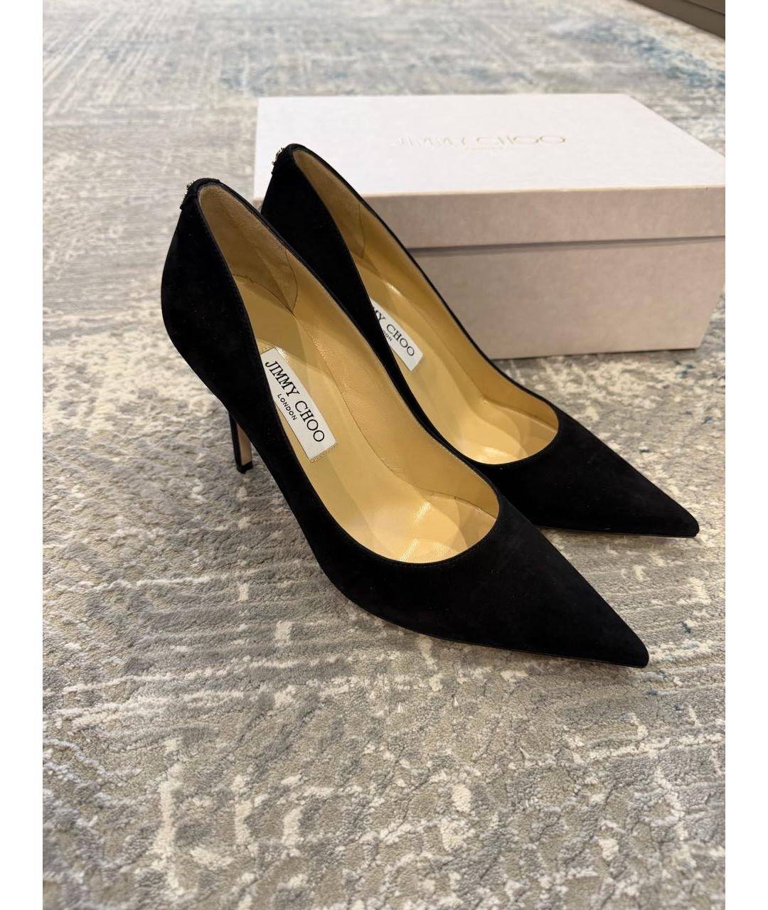 JIMMY CHOO Черные замшевые туфли, фото 3