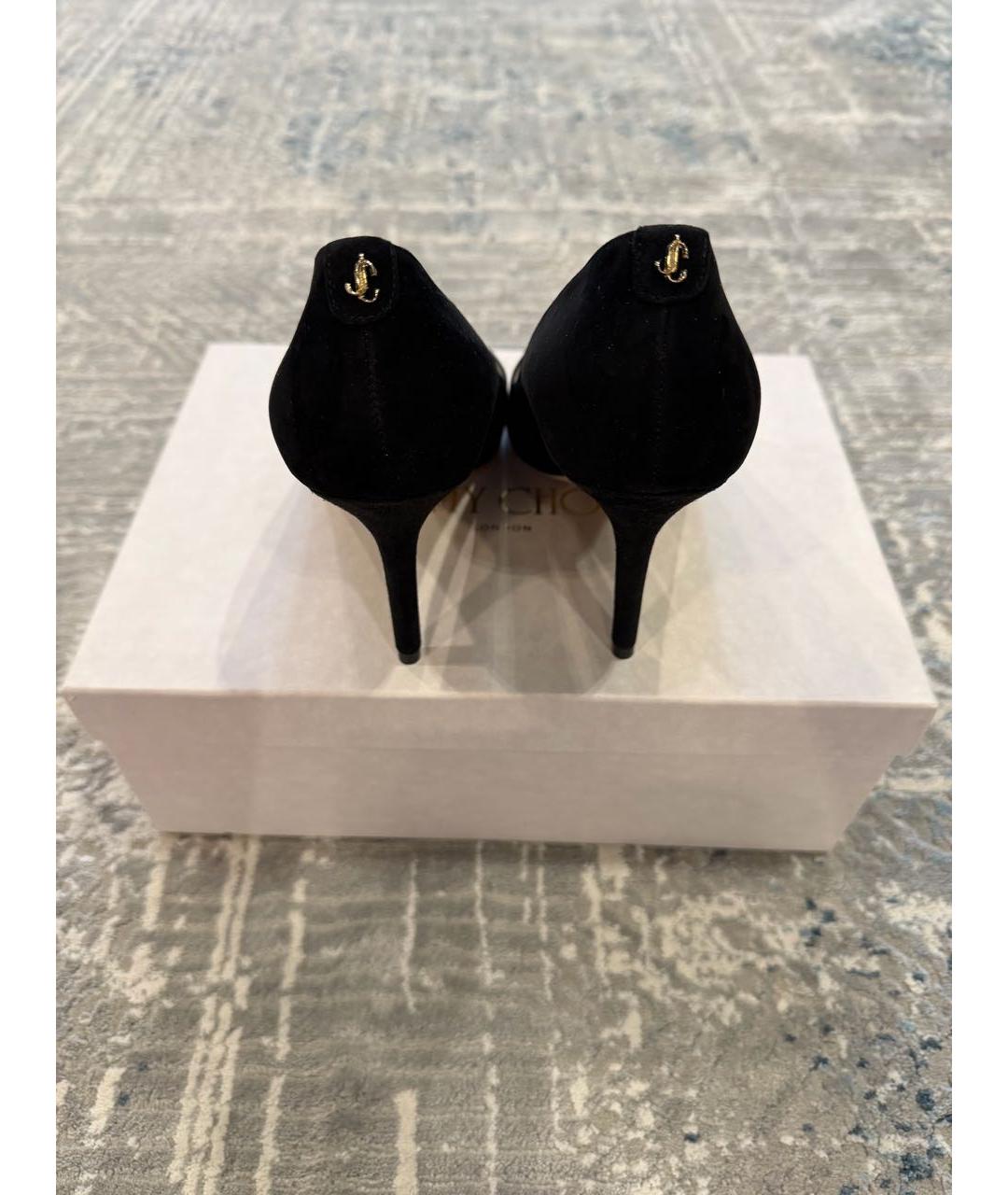 JIMMY CHOO Черные замшевые туфли, фото 4