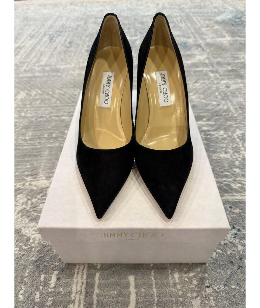 JIMMY CHOO Черные замшевые туфли, фото 2