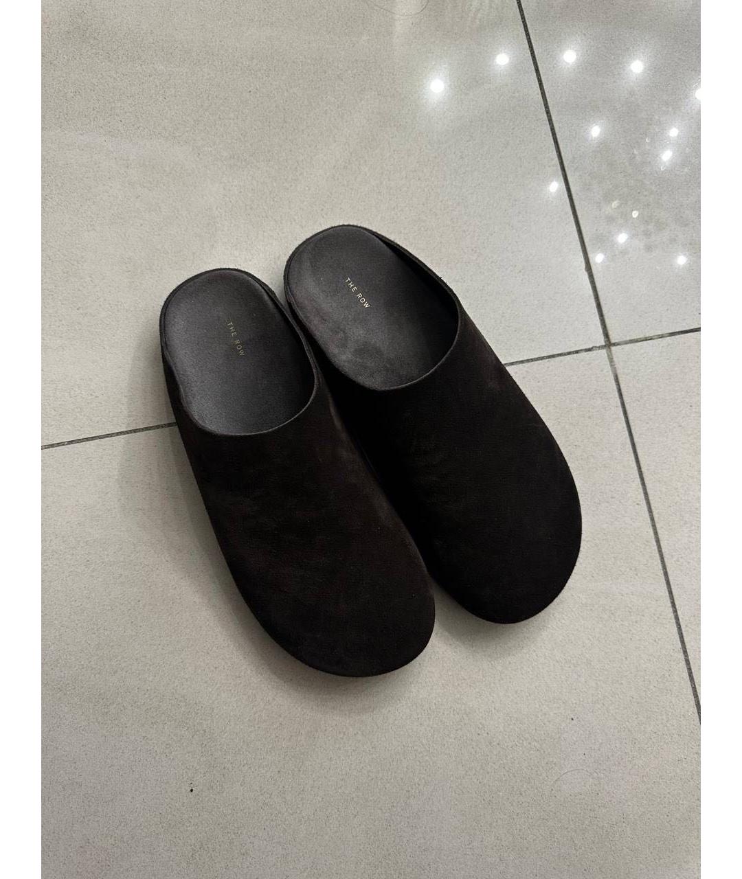 THE ROW Коричневые замшевые мюли, фото 7