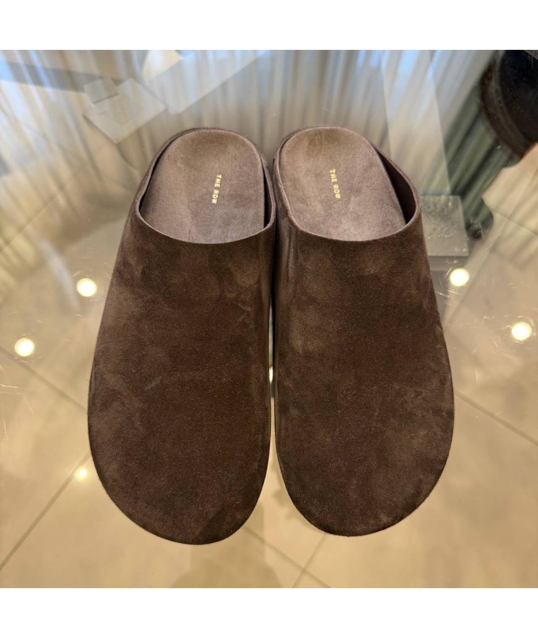 THE ROW Коричневые замшевые мюли, фото 8