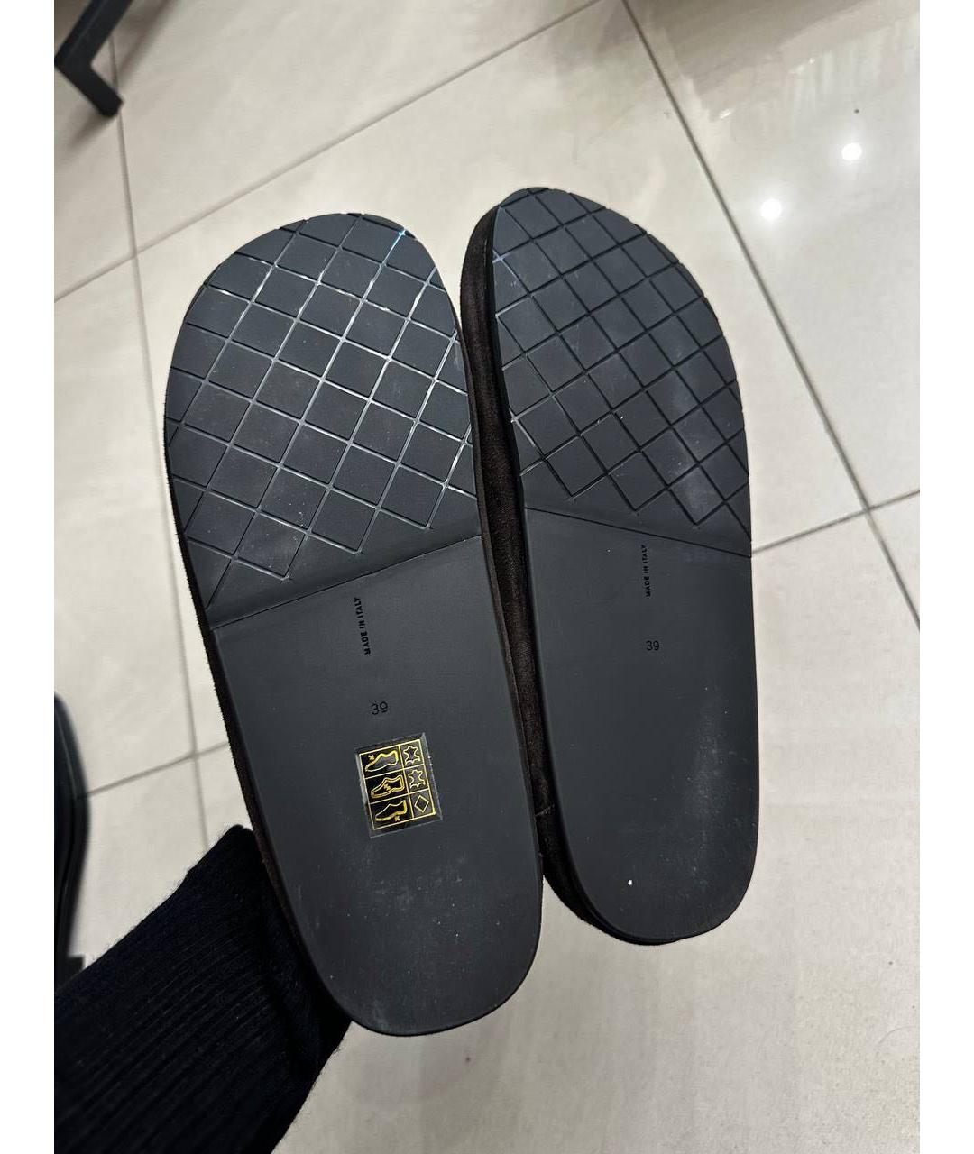 THE ROW Коричневые замшевые мюли, фото 5