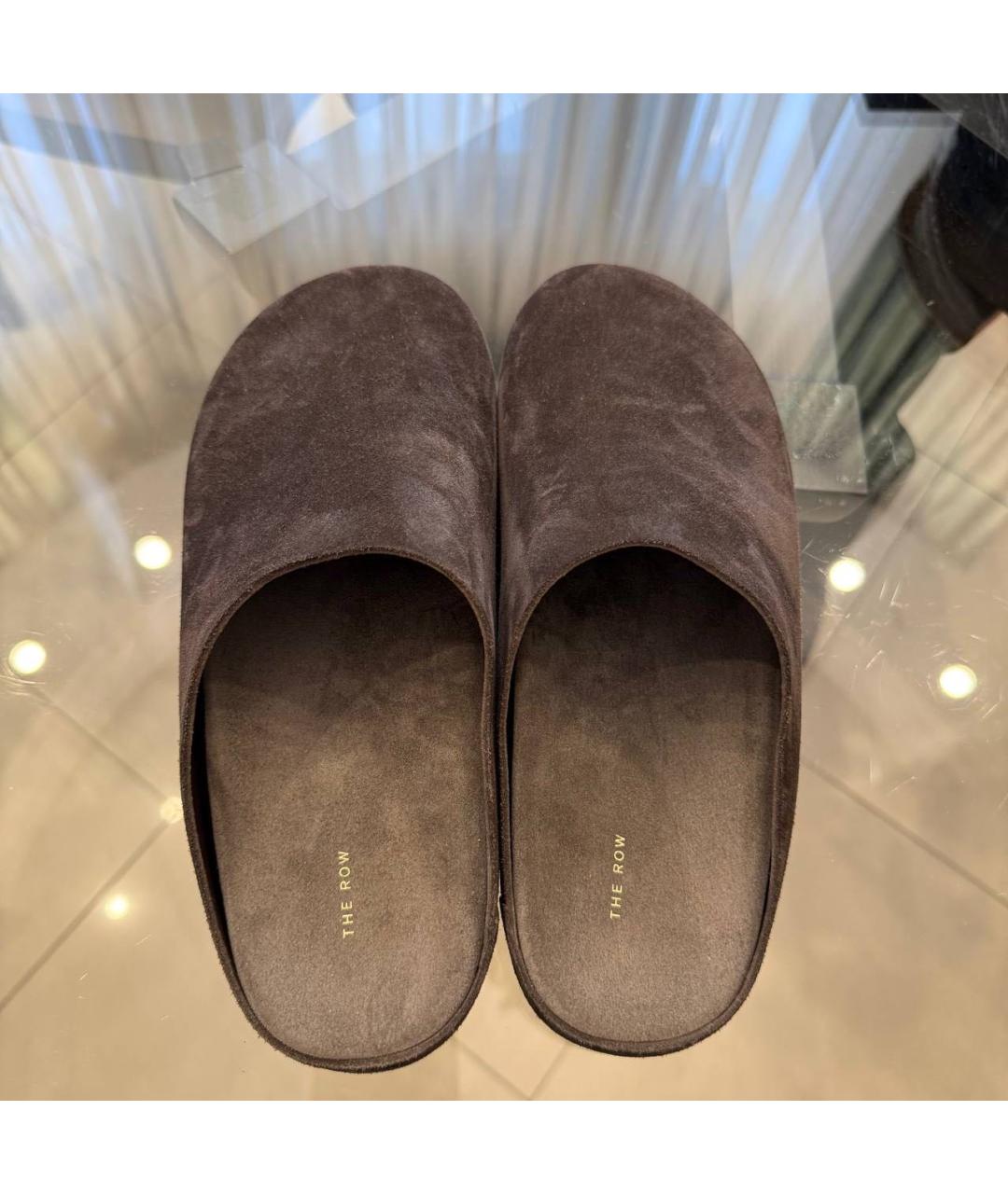 THE ROW Коричневые замшевые мюли, фото 3