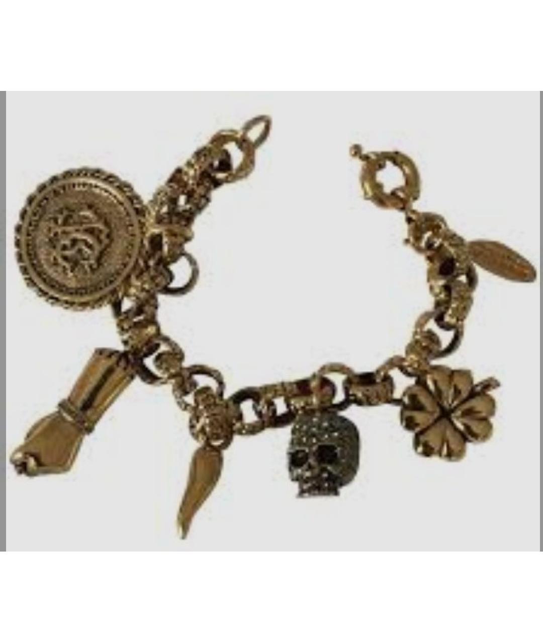 ROBERTO CAVALLI Золотой металлический браслет, фото 6