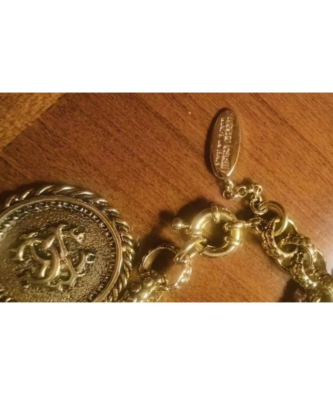 ROBERTO CAVALLI Золотой металлический браслет, фото 3