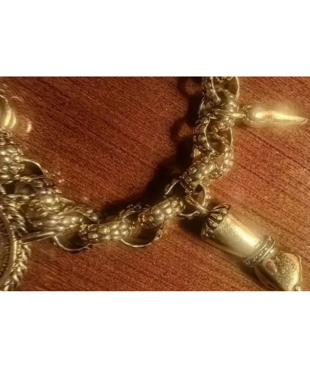 ROBERTO CAVALLI Золотой металлический браслет, фото 5