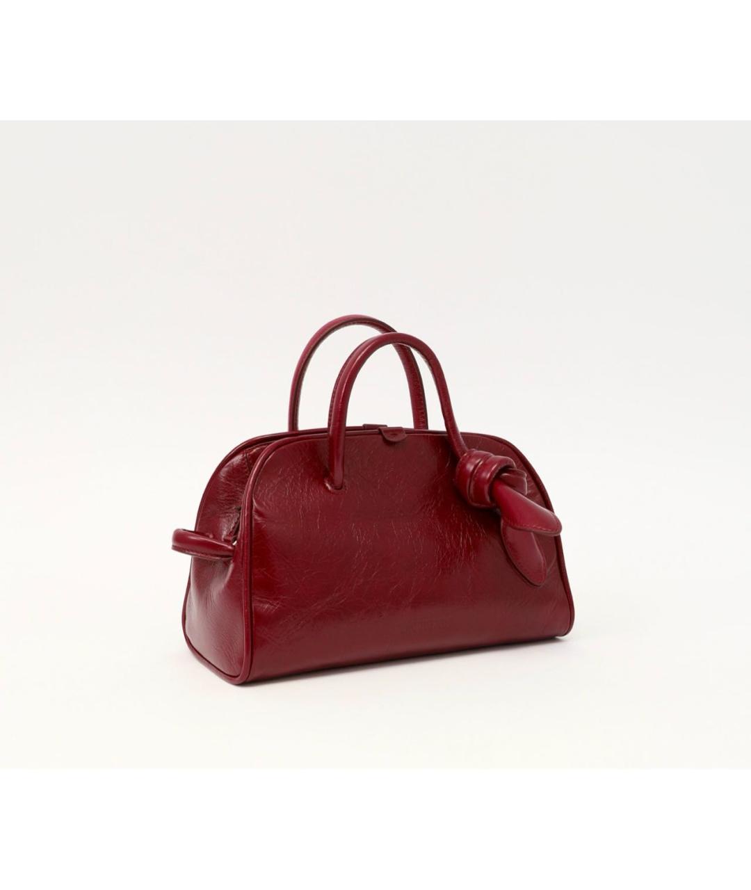 JACQUEMUS Бордовая кожаная сумка тоут, фото 2